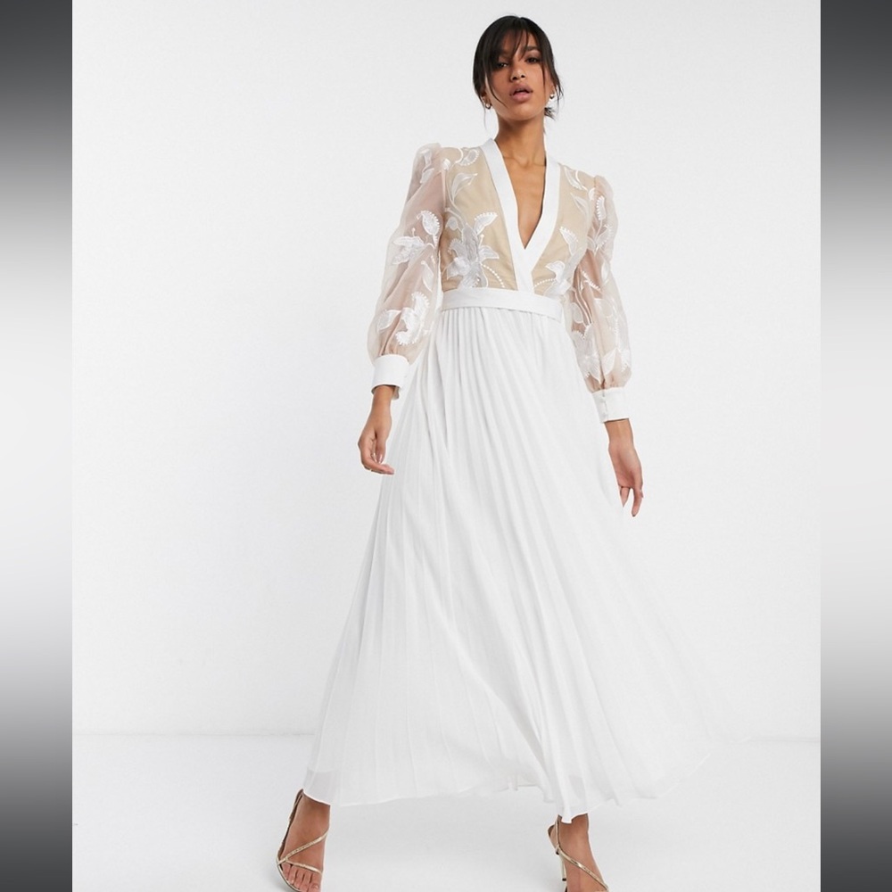 Forever Unique embroidered maxi dress